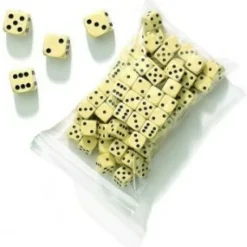 Hot Games Dobbelstenen>100 Dobbelstenen 16 Mm Creme Kleurig