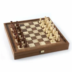 Manopoulou Hout>2 In 1 Combinatie - Schaakbord/ Backgammon (Large)