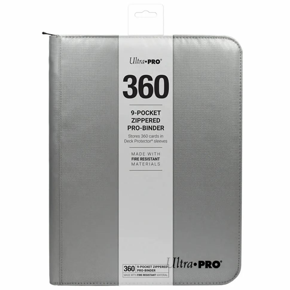 Ultra Pro Opbergmappen>9 Pocket Zippered Pro Binder - Silver