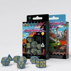 Q Workshop Dobbelstenen>Arcade Blue & Yellow Dice Set
