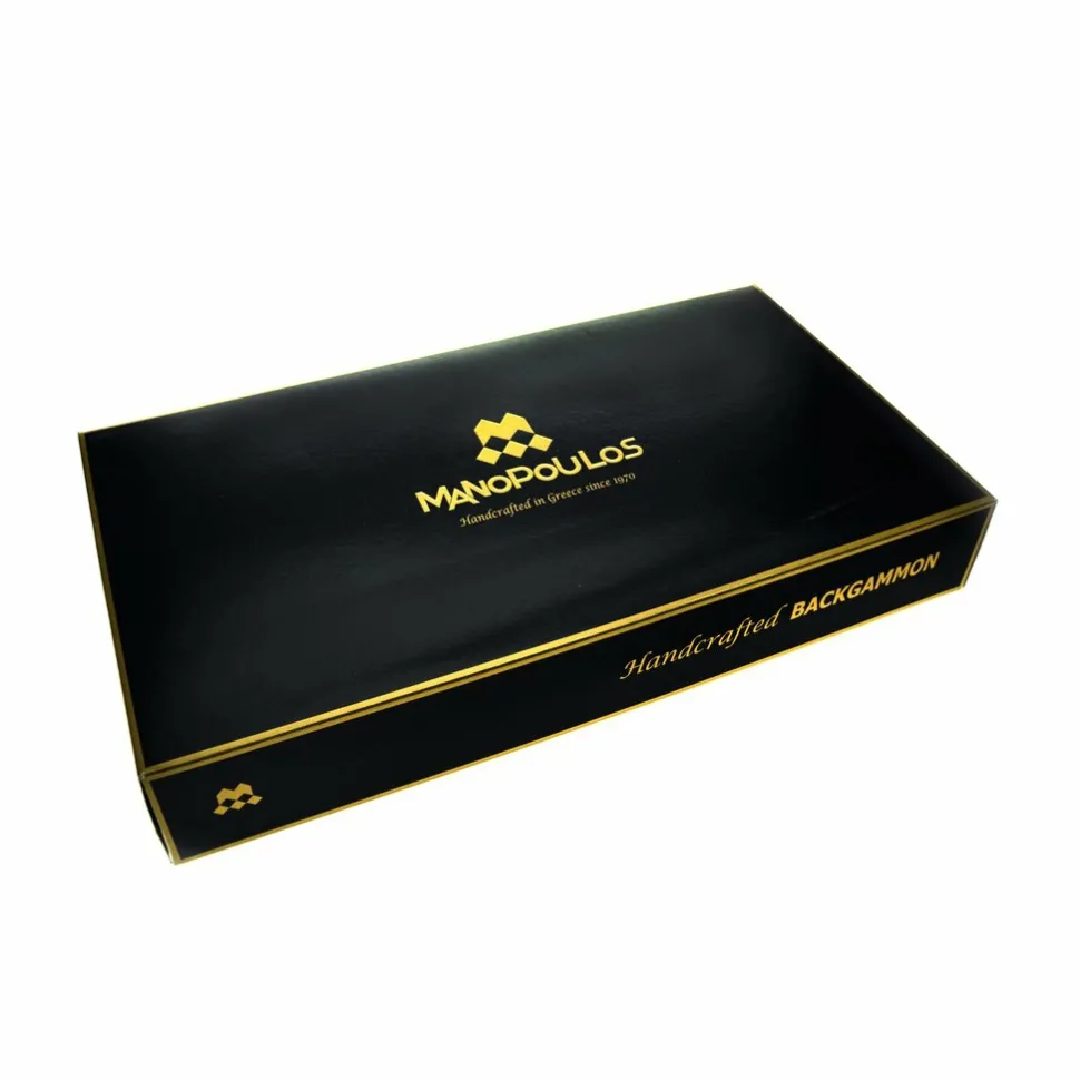 Manopoulou Hout>Backgammon American Walnut With Black Oak - Large