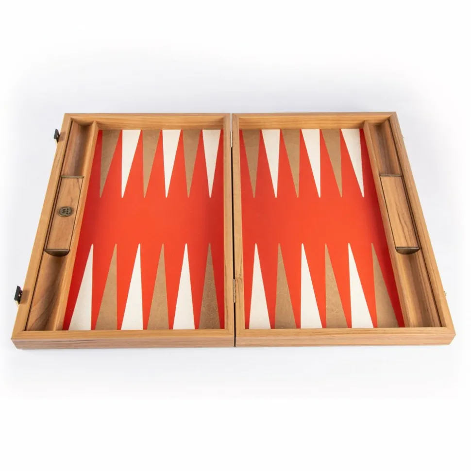 Manopoulou Hout>Backgammon: Cinnabar Red - Large