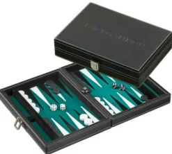 Philos Reisset>Backgammon Kassette Tinos Klein Magnetisch (Groen)