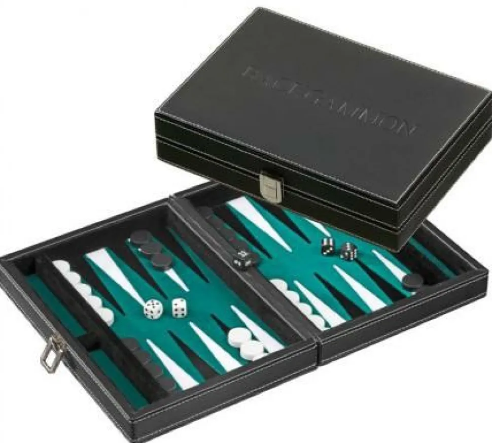 Philos Reisset>Backgammon Kassette Tinos Klein Magnetisch (Groen)