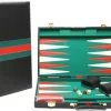 Hot Games Vinyl>Backgammon Koffer Groen En Rood 46 Cm