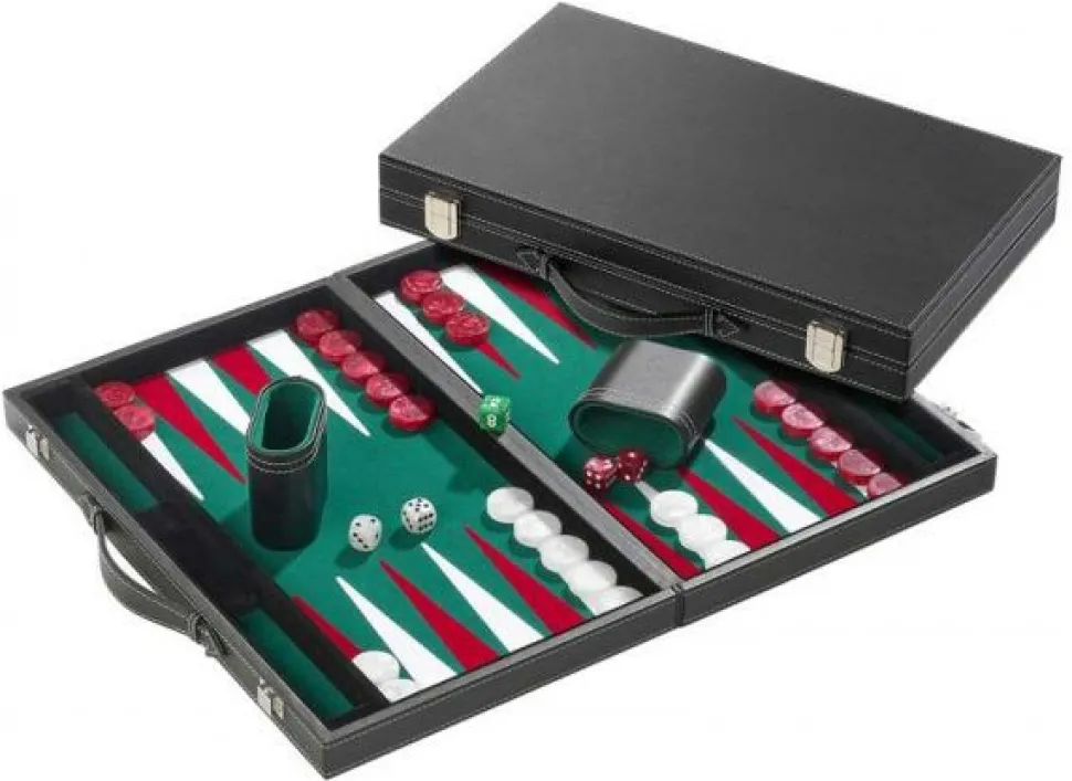 Philos Vilt>Backgammon Koffer Medium Standaard (Groen)