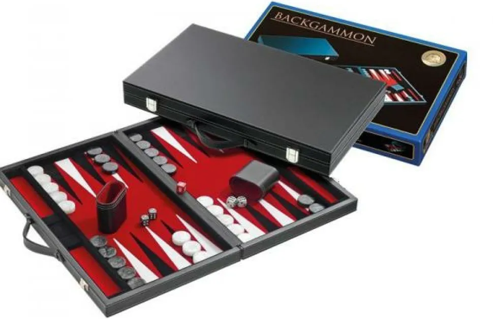 Philos Vilt>Backgammon Koffer Standaard (Rood)