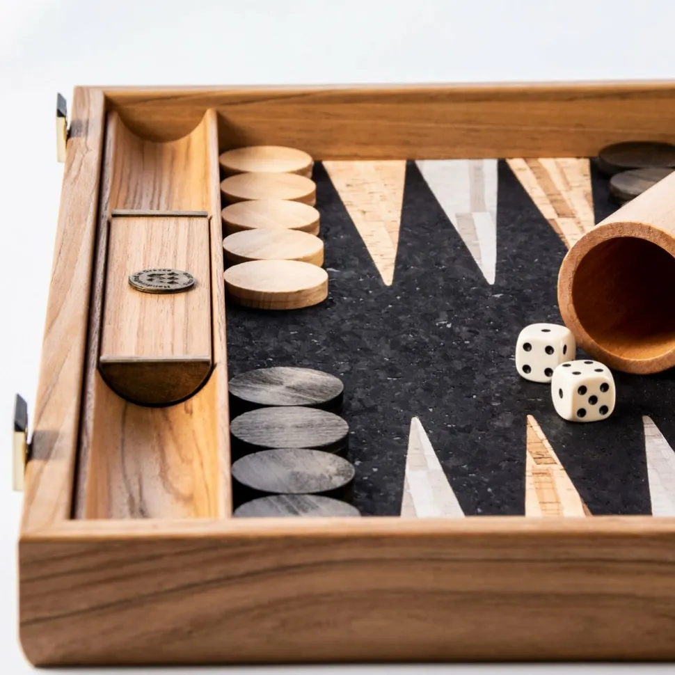 Manopoulou Hout>Backgammon Natural Cork - Large