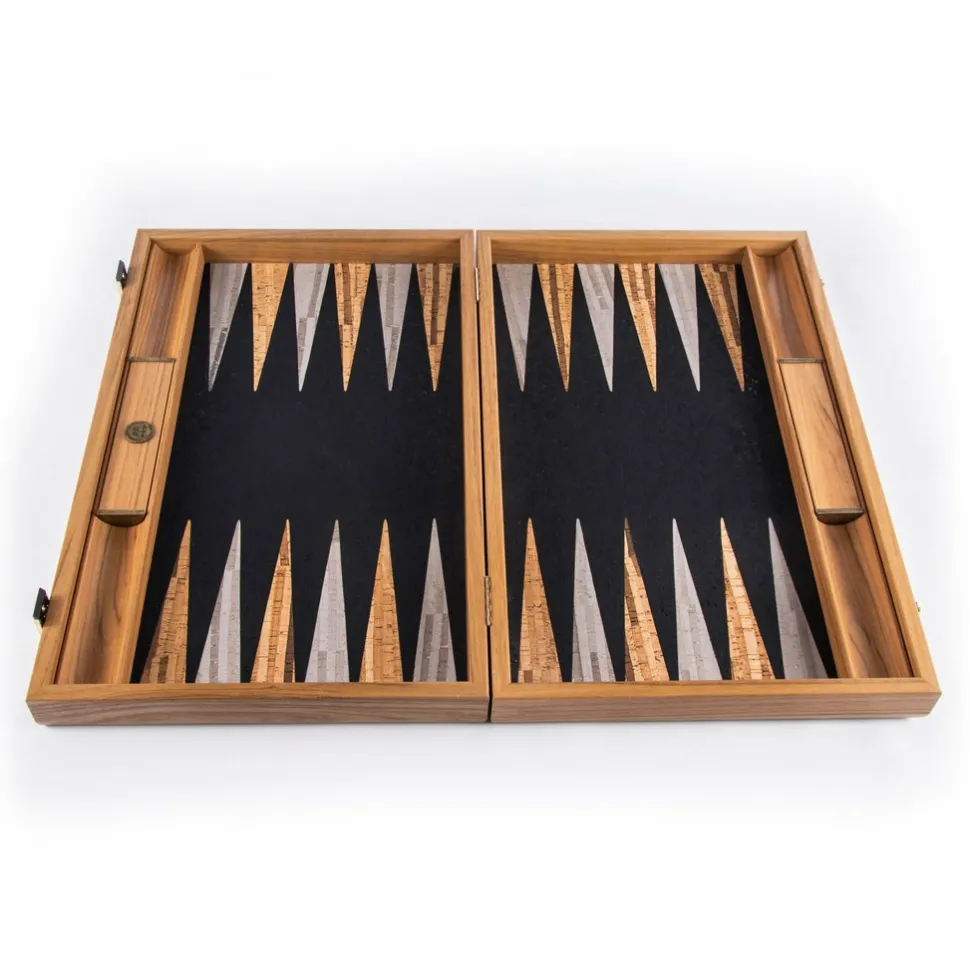 Manopoulou Hout>Backgammon Natural Cork - Medium