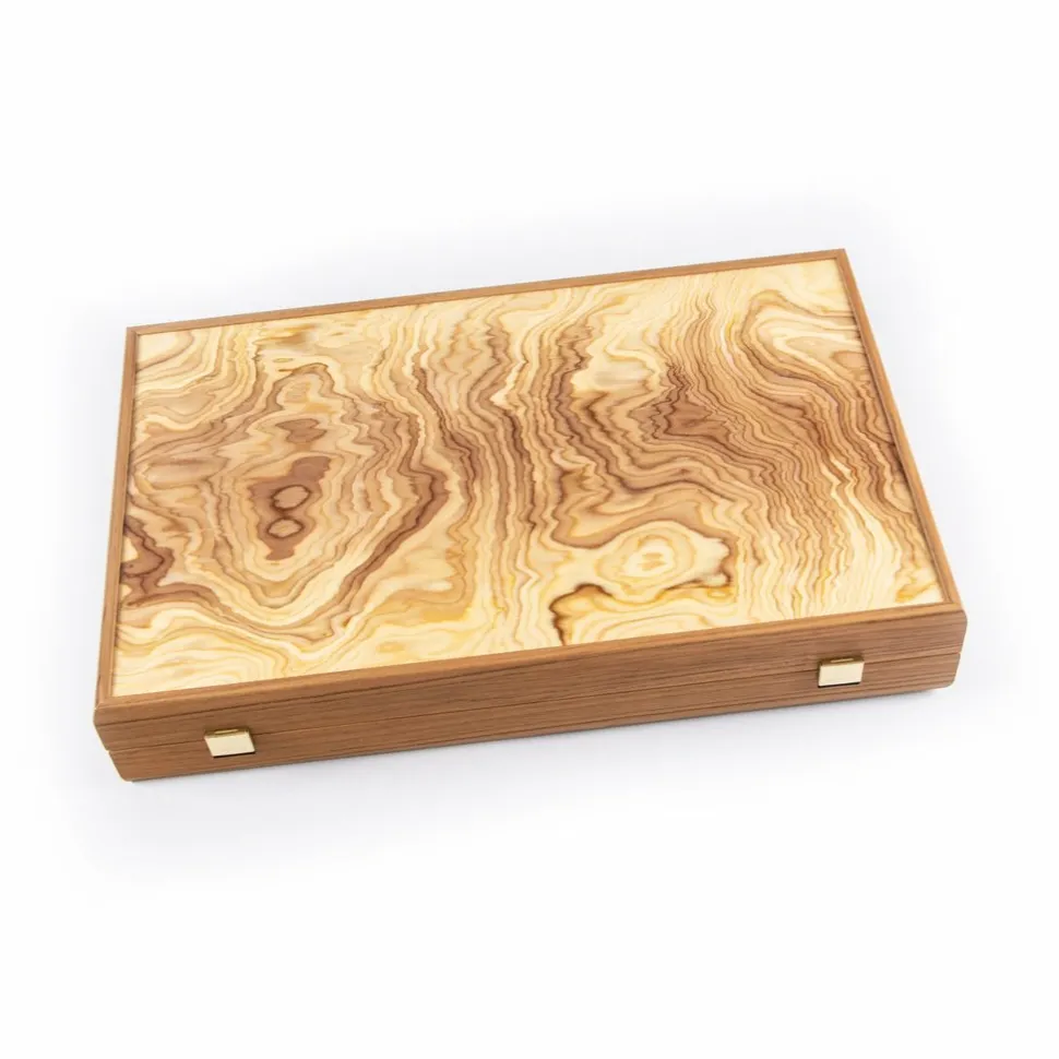 Manopoulou Hout>Backgammon: Olive Burl - Large