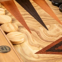Manopoulou Hout>Backgammon: Olive Burl - Small