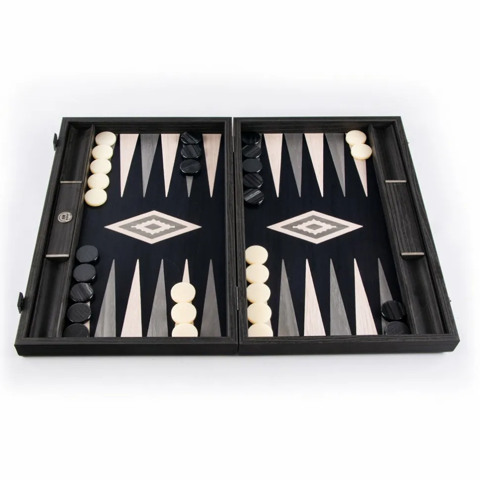 Manopoulou Hout>Backgammon: Pearly Grey Vavona - Large