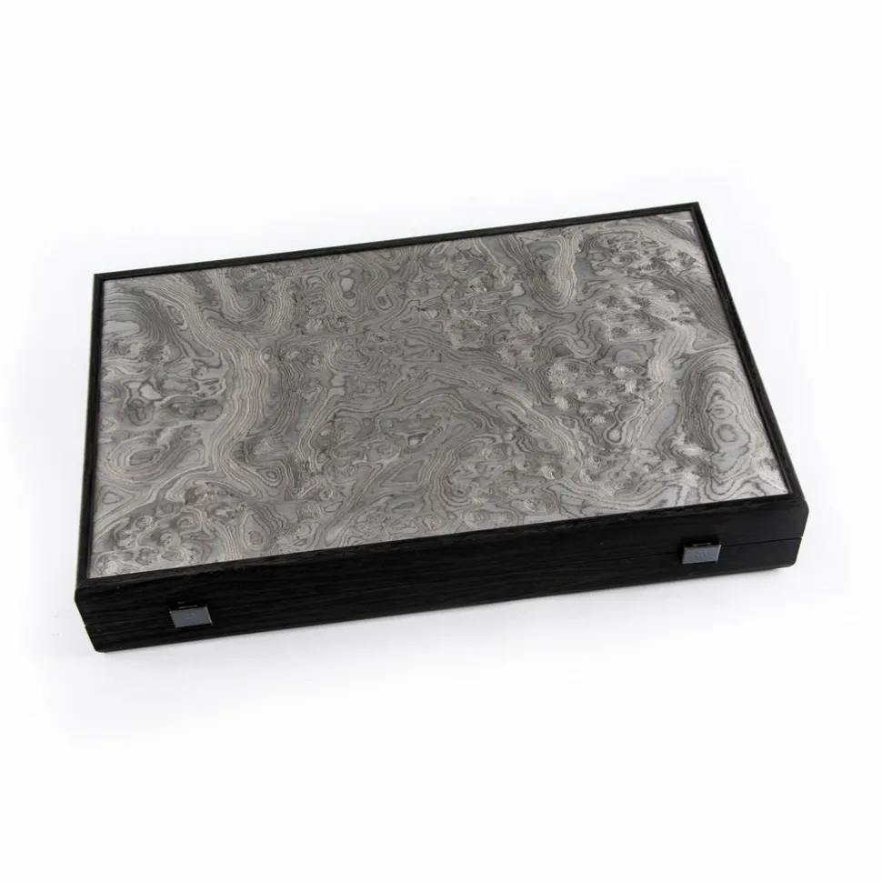 Manopoulou Hout>Backgammon: Pearly Grey Vavona - Large