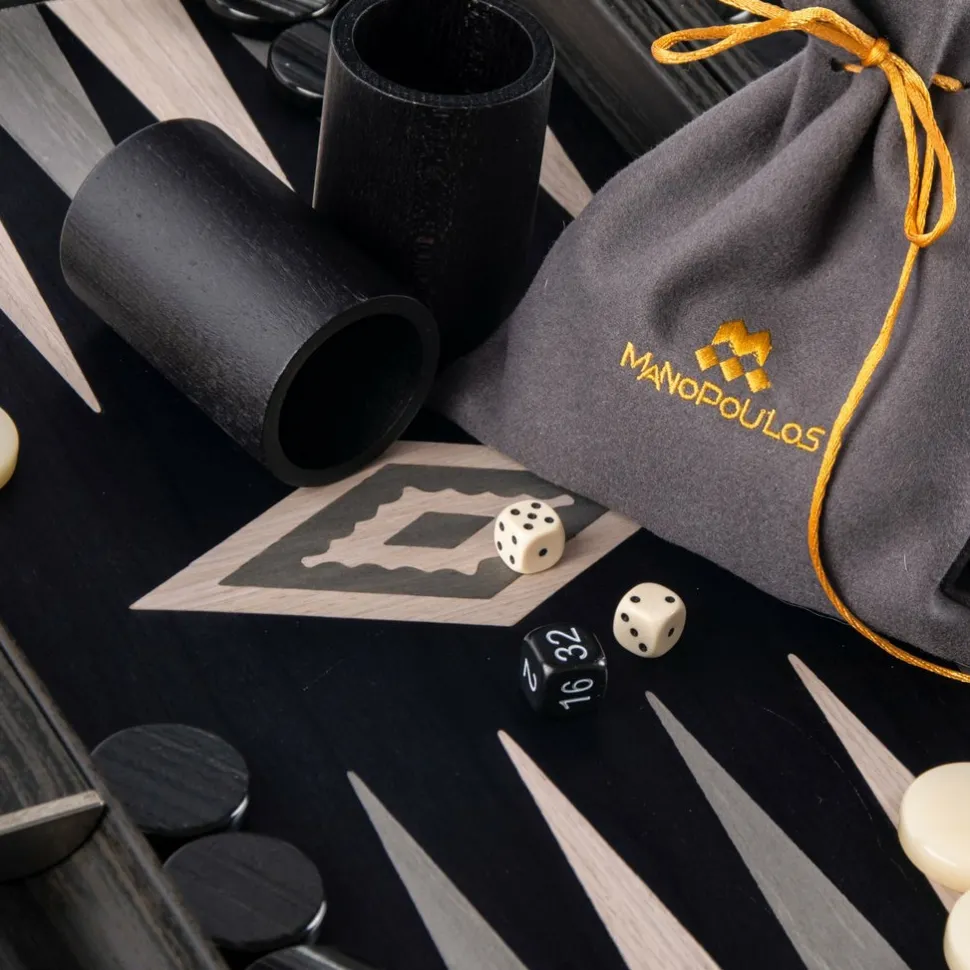 Manopoulou Hout>Backgammon: Pearly Grey Vavona - Large