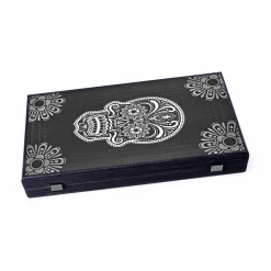 Manopoulou Hout>Backgammon Printed-Dia De Los Muertos 48X26Cm