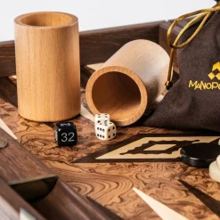Manopoulou Hout>Backgammon: Walnut Burl - Large