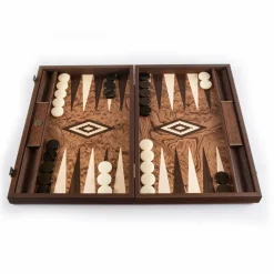 Manopoulou Hout>Backgammon: Walnut Burl - Small