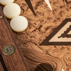 Manopoulou Hout>Backgammon: Walnut Burl - Small