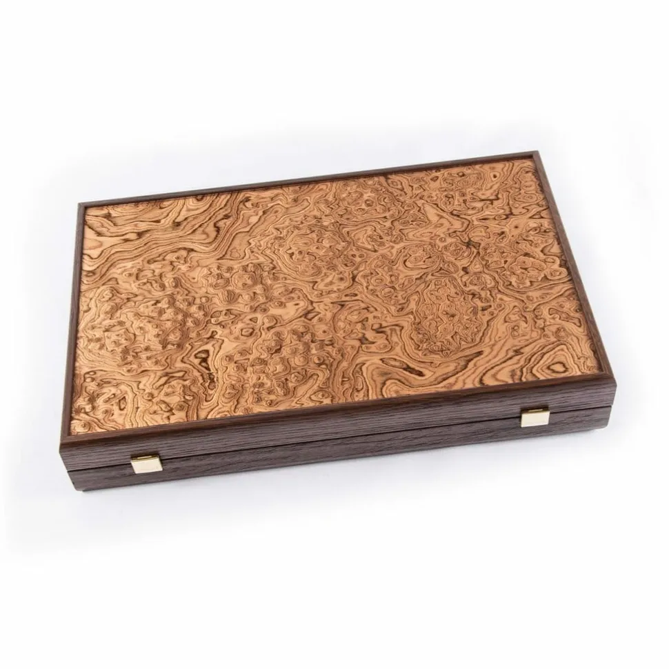 Manopoulou Hout>Backgammon: Walnut Burl - Small