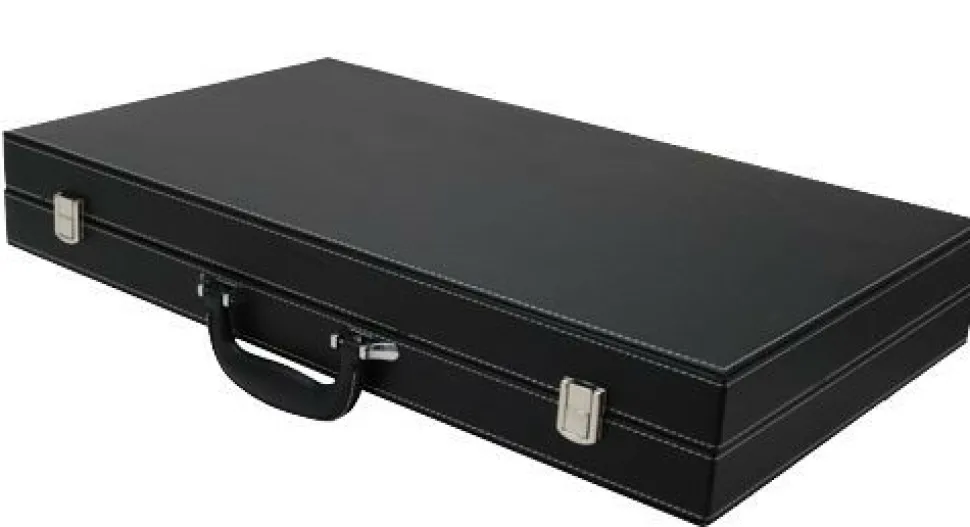 Hot Games Vilt>Backgammonkoffer Zwart/Groen Xl