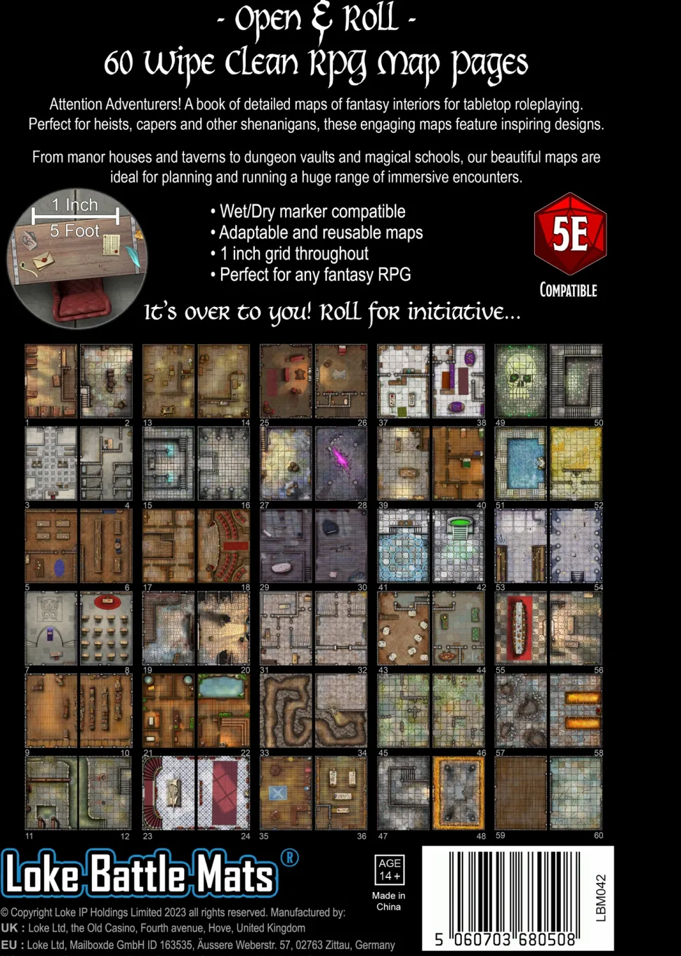 Loke Battle Mats Battlemats>Big Book Of Battle Mats - Rooms, Vaults & Chambers