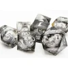 Foam Brain Dice Dobbelstenen>Black Liquid Core Sharp Edge Resin Rpg Dice Set (7)
