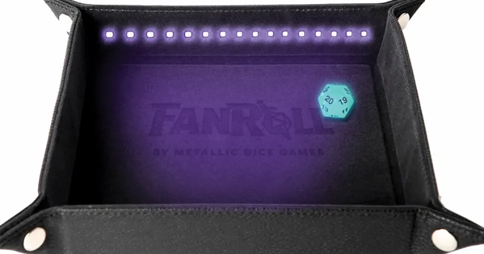 Fanroll Dobbelstenen>Blacklight Dice Tray Met D20