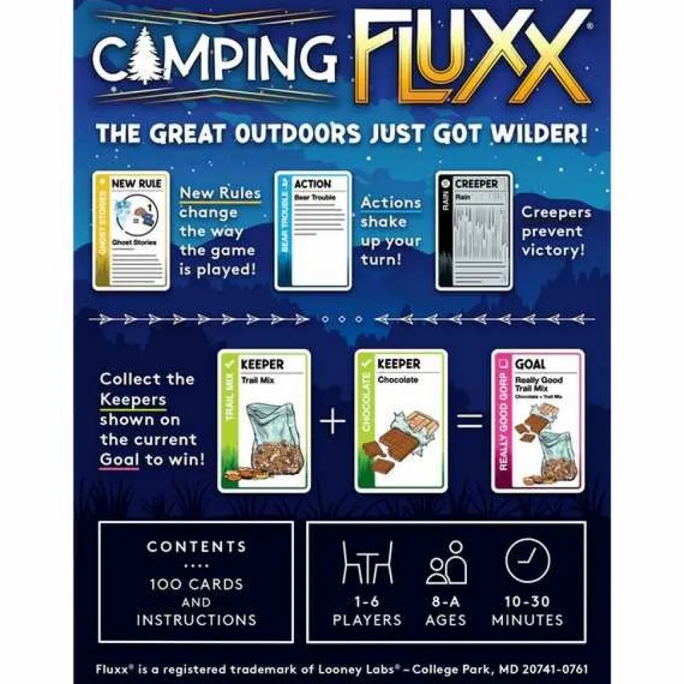 Looney Labs Kaartspellen>Camping Fluxx