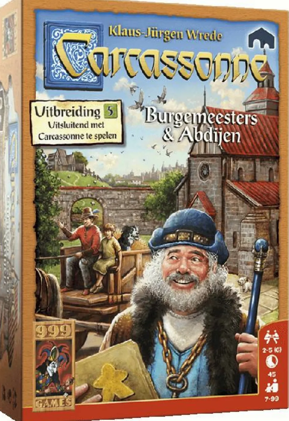 999 Games Carcassonne>Carcassonne: Burgemeesters En Abdijen Bordspel
