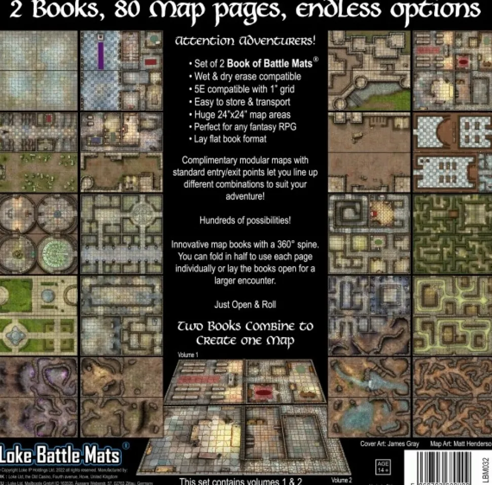 Loke Battle Mats Battlemats>Castles, Crypts & Caverns - Reprint