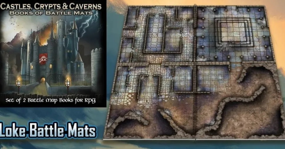 Loke Battle Mats Battlemats>Castles, Crypts & Caverns - Reprint