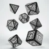 Q Workshop Dobbelstenen>Celtic 3D Revised Black & White Dice Set