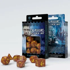 Q Workshop Dobbelstenen>Classic Rpg Caramel & Yellow Dice Set (7)