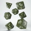 Q Workshop Dobbelstenen>Classic Rpg Olive & White Dice Set (7)