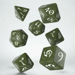 Q Workshop Dobbelstenen>Classic Rpg Olive & White Dice Set (7)