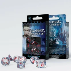 Q Workshop Dobbelstenen>Classic Rpg Translucent & Blue-Red Dice Set (7)