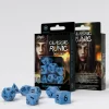 Q Workshop Dobbelstenen>Classic Runic Glacier & Black Dice Set 7