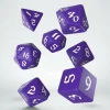 Q Workshop Dobbelstenen>Classic Runic Purple & White Dice Set (7)