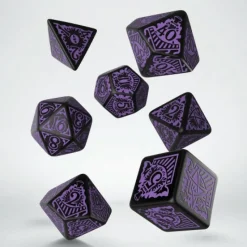 Q Workshop Dobbelstenen>Coc Horror On The Orient Express Black & Purple Dice Set (7)