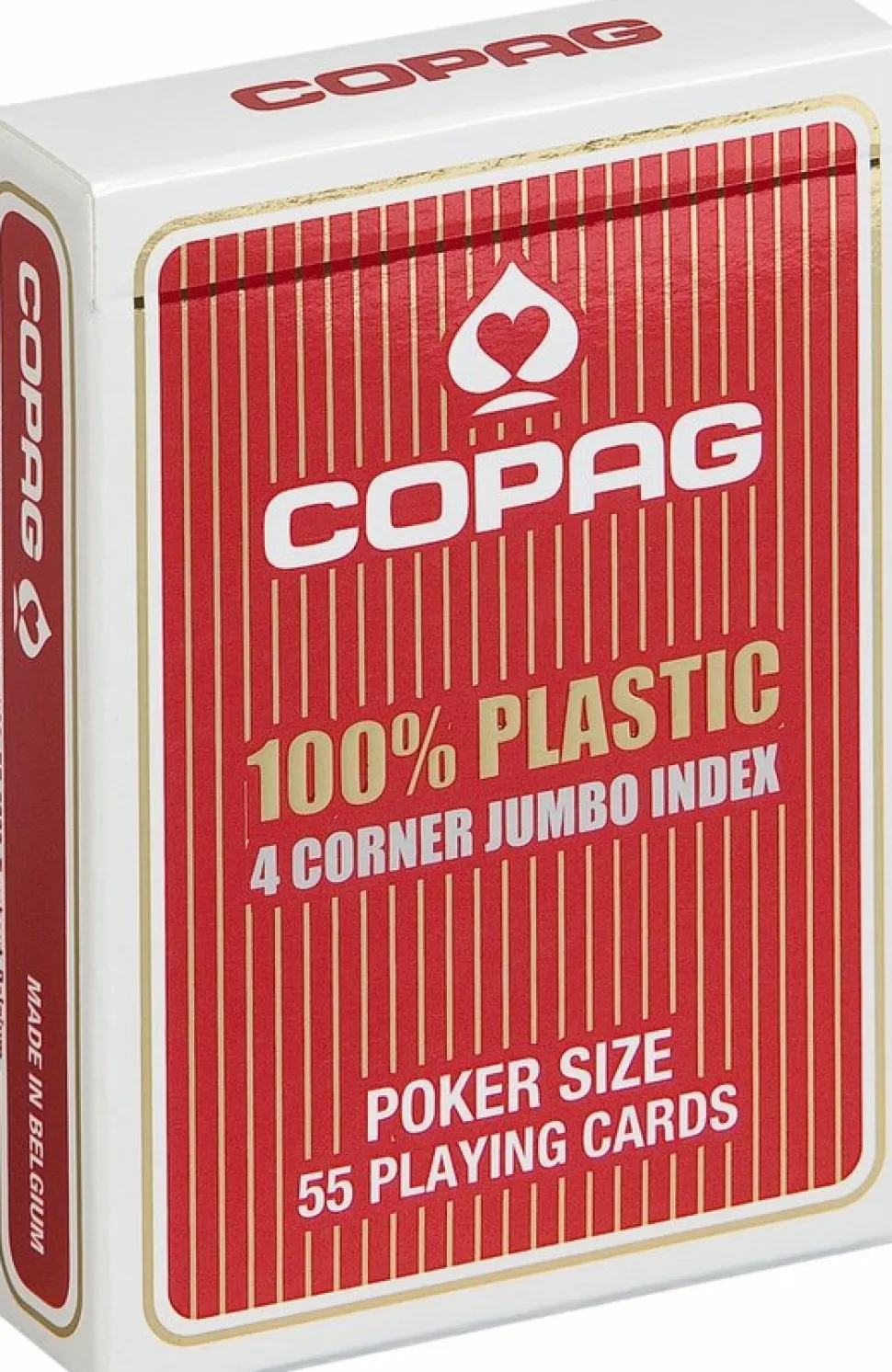 Cartamundi Speelkaarten>Copag 100% Plastic Jumbo Face 4 Index Rood