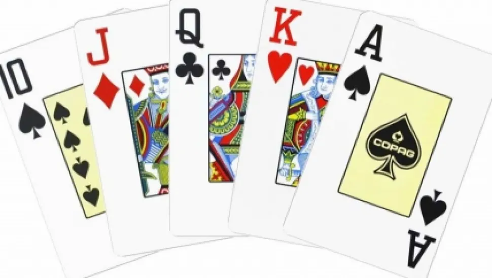Copag Speelkaarten> - Texas Hold'Em Gold - Jumbo Face - 2 Index - Tbx Red