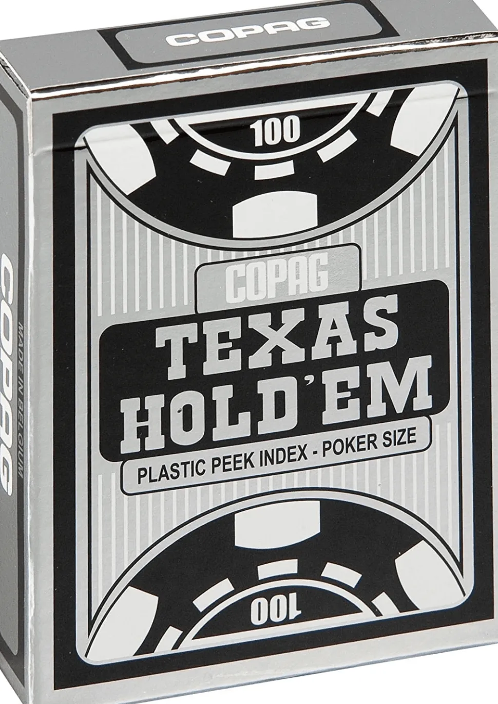 Copag Roulette / Poker> - Texas Hold'Em Silver - 4 Peek Index - Tbx Black