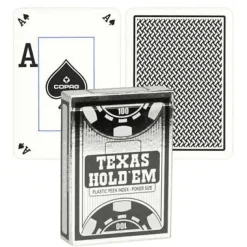 Copag Roulette / Poker> - Texas Hold'Em Silver - 4 Peek Index - Tbx Black