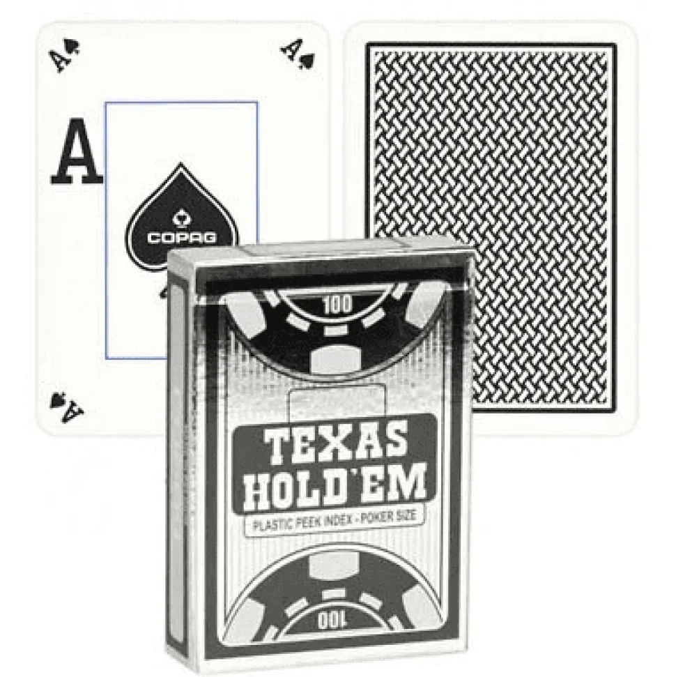 Copag Roulette / Poker> - Texas Hold'Em Silver - 4 Peek Index - Tbx Black