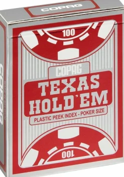 Copag Roulette / Poker> - Texas Hold'Em Silver - 4 Peek Index - Tbx Red