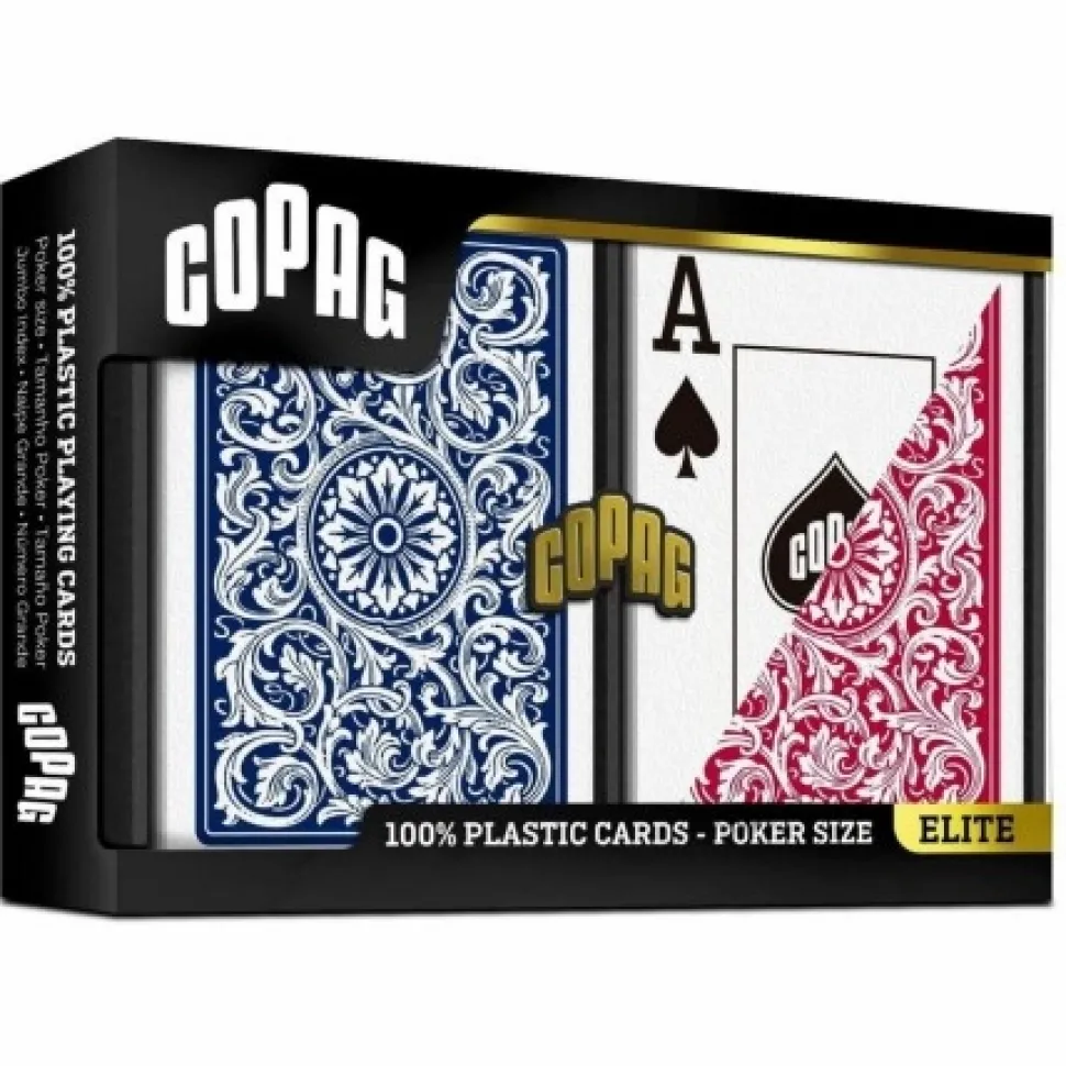 Copag Speelkaarten> Double Deck Blue & Red 1546 Jumbo Elite
