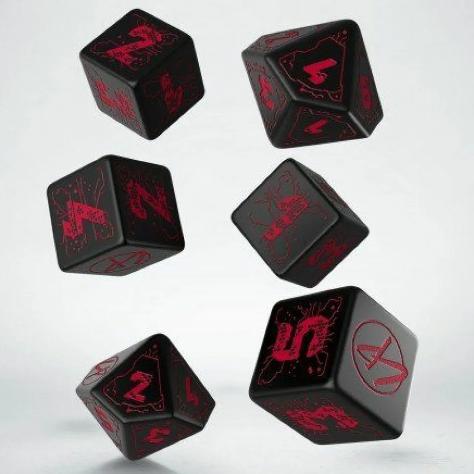 Q Workshop Dobbelstenen>Cyberpunk Red Essential Dice Set (6)