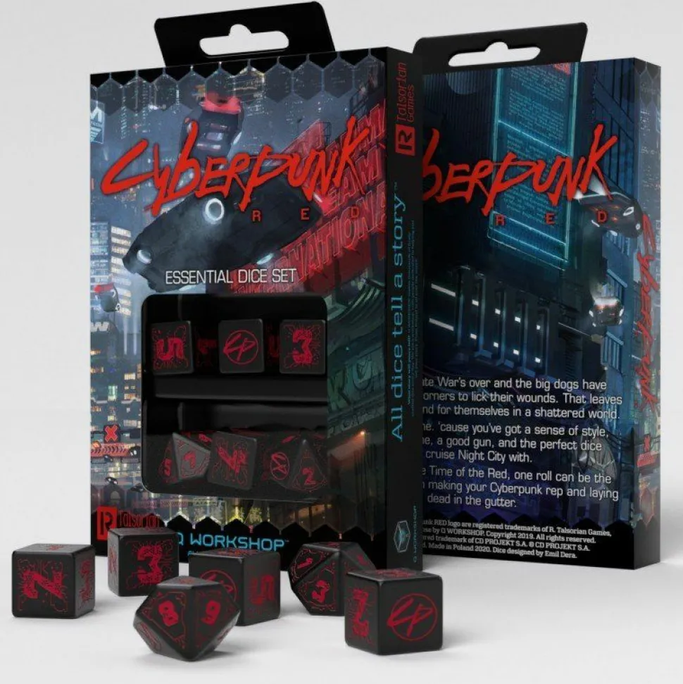 Q Workshop Dobbelstenen>Cyberpunk Red Essential Dice Set (6)