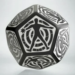 Q Workshop Dobbelstenen>D12 Black & White Hit Location Die (1)