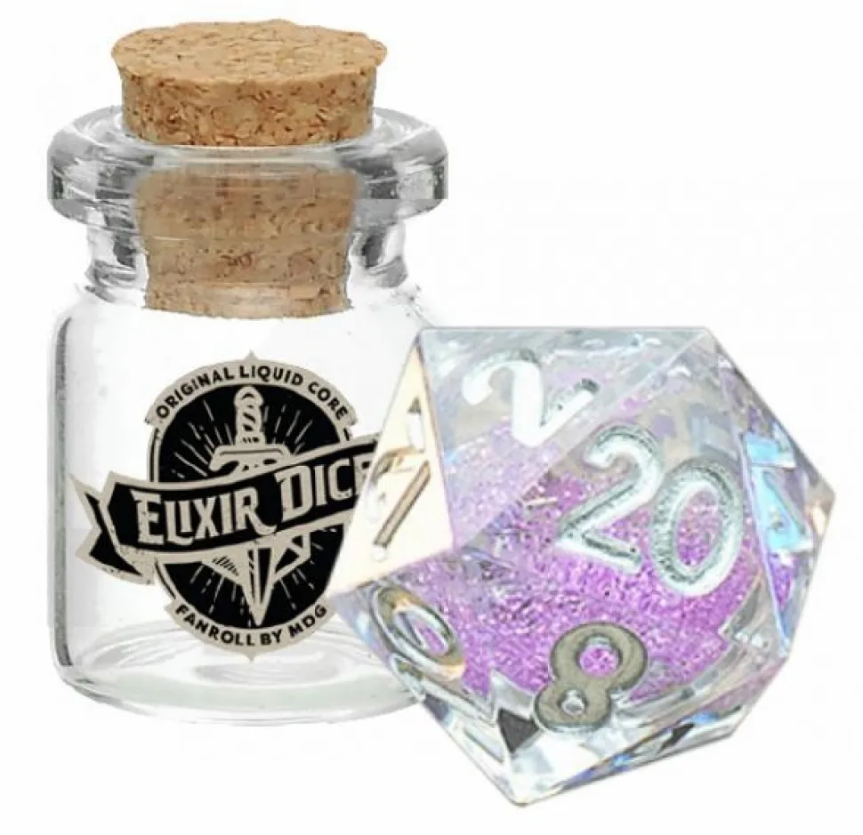 Elixer Dice Dobbelstenen>D20 Elixir Liquid Core Dice Sorcerous Swirl